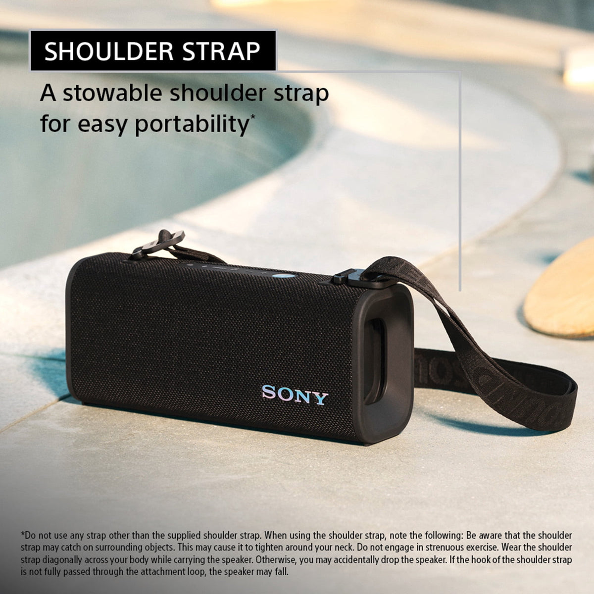 Sony ULT FIELD 3 Wireless Portable Bluetooth Speaker, IP67 Waterproof, Dustproof, Rustproof, and Shockproof Black