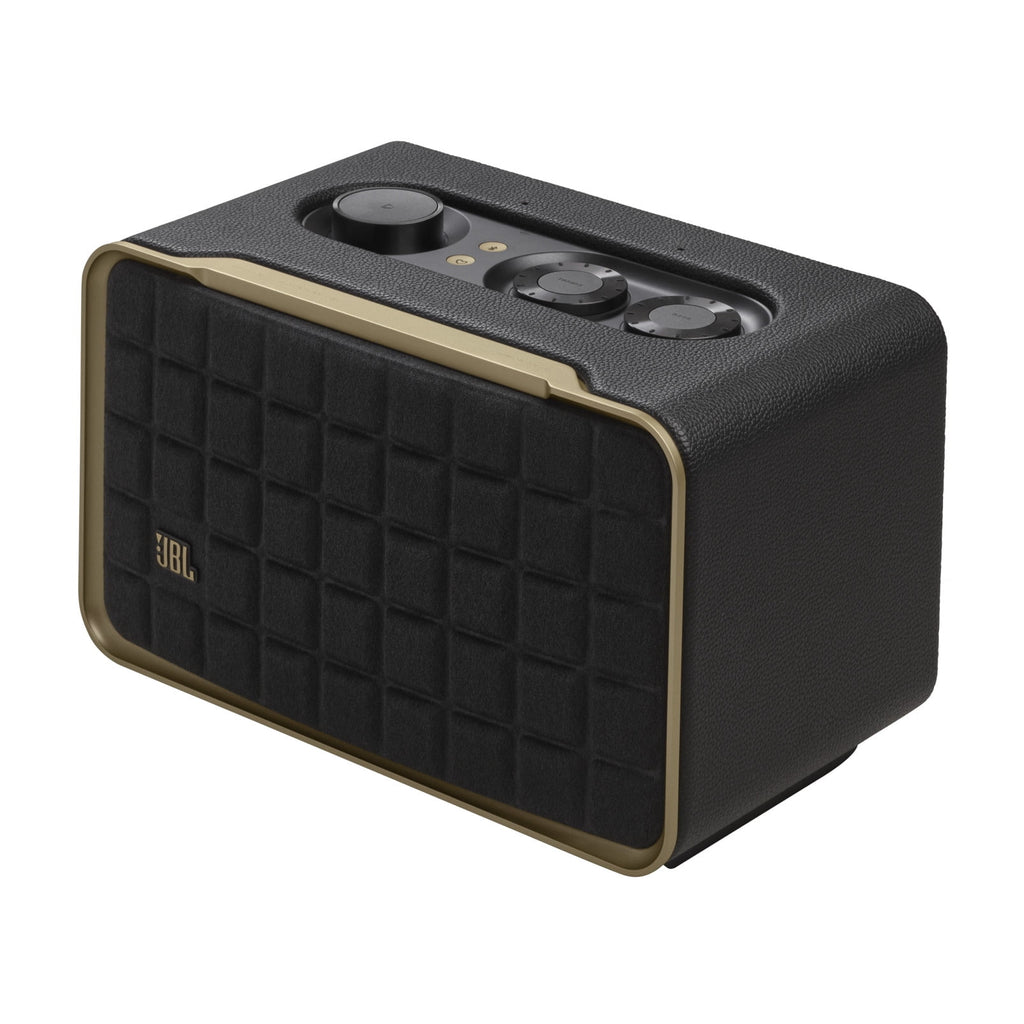 JBL Authentics 300 - Portable smart home speaker with Wi-Fi, Bluetooth and voice assistants with retro design. - Black