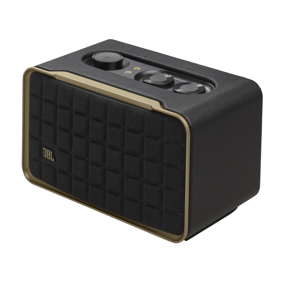 JBL Authentics 200 - Smart home speaker with Wi-Fi, Bluetooth and Voice Assistants with retro design - Black