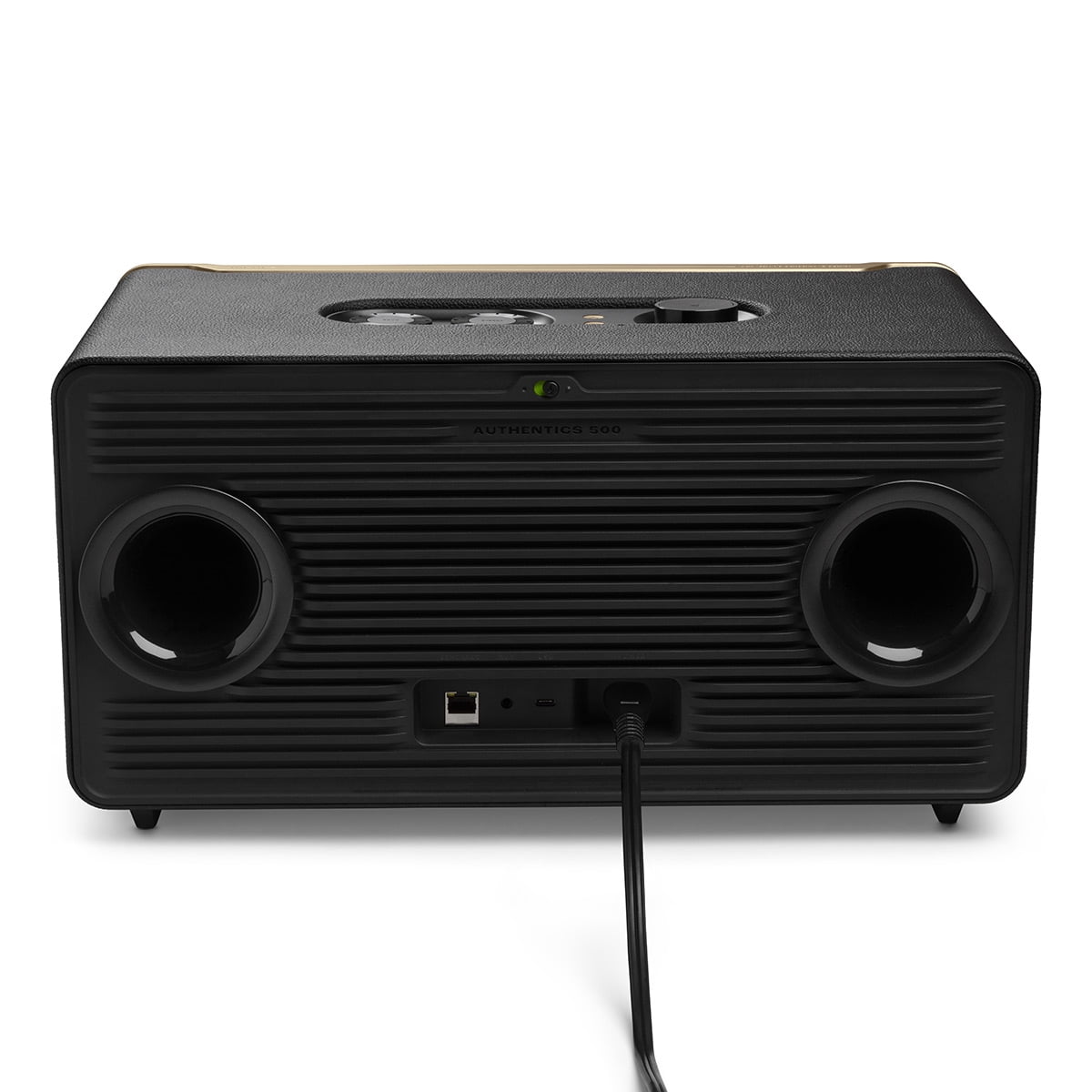 JBL Authentics 200 - Smart home speaker with Wi-Fi, Bluetooth and Voice Assistants with retro design - Black