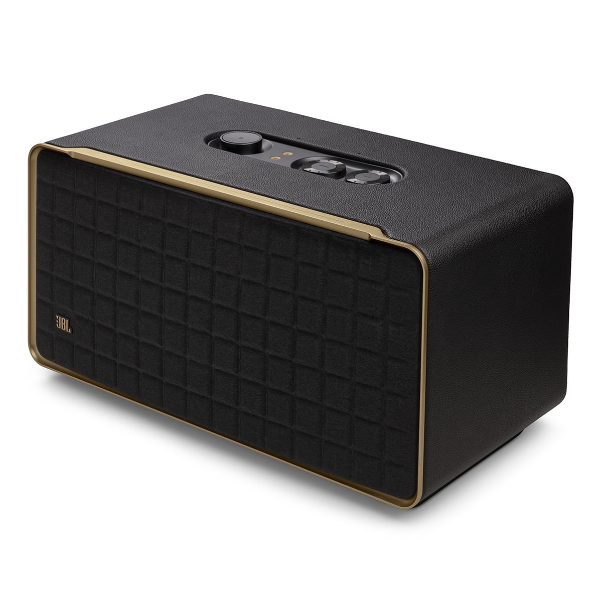 JBL Authentics 200 - Smart home speaker with Wi-Fi, Bluetooth and Voice Assistants with retro design - Black