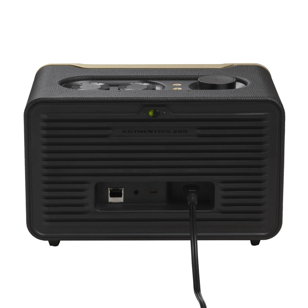 JBL Authentics 300 - Portable smart home speaker with Wi-Fi, Bluetooth and voice assistants with retro design. - Black