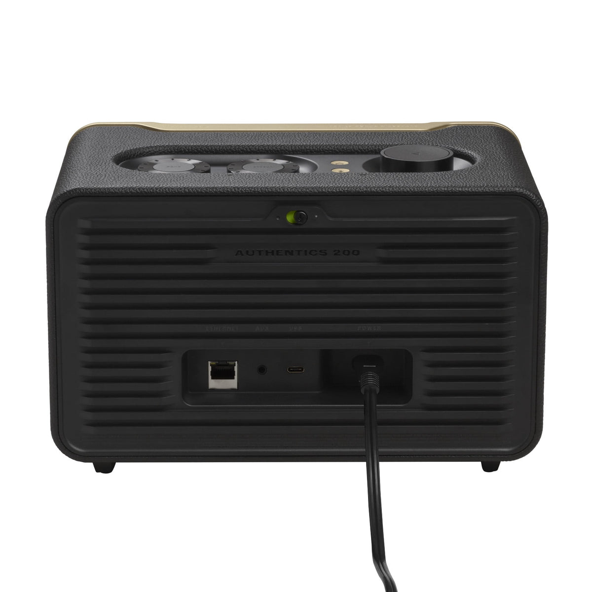 Restored JBL Authentics 200 - Smart home speaker with Wi-Fi, Bluetooth and Voice Assistants with retro design - Black (Refurbished)
