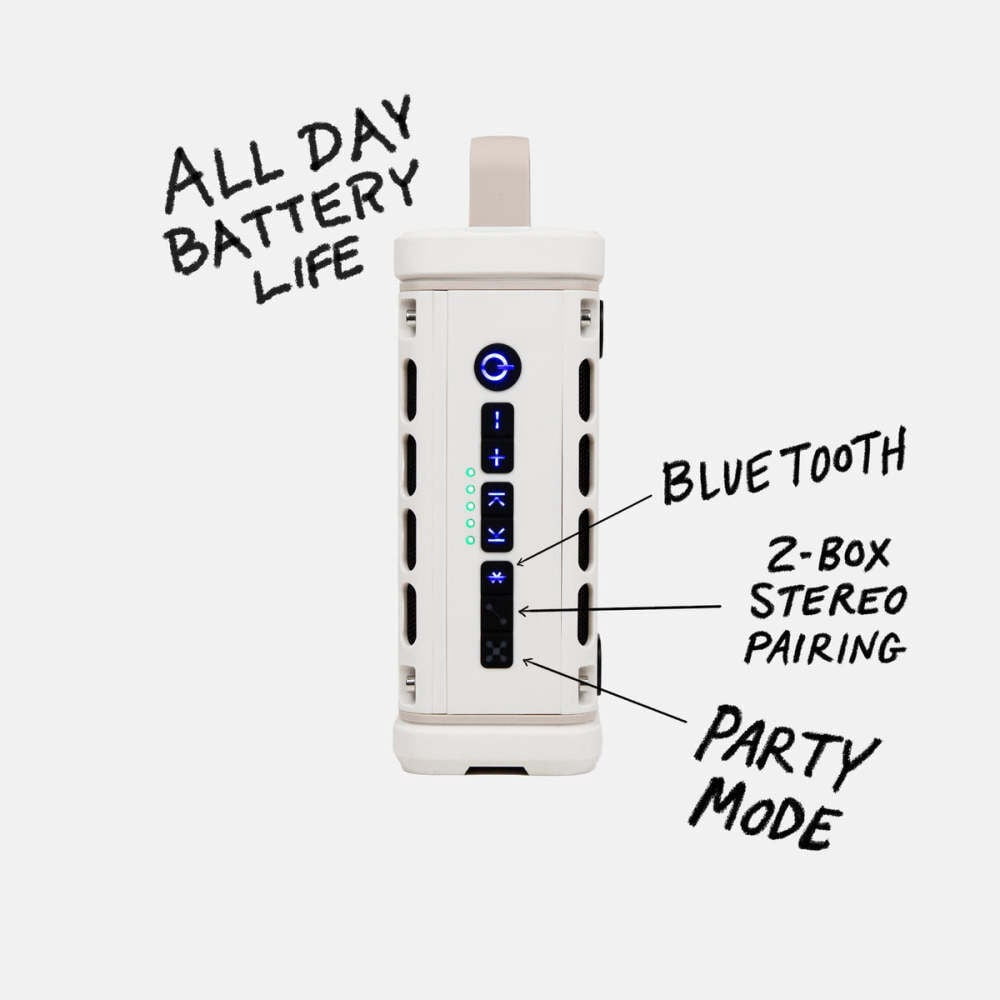 Turtlebox Ranger Li-Ion Battery-Powered Ultra-Portable Speaker, River Rock