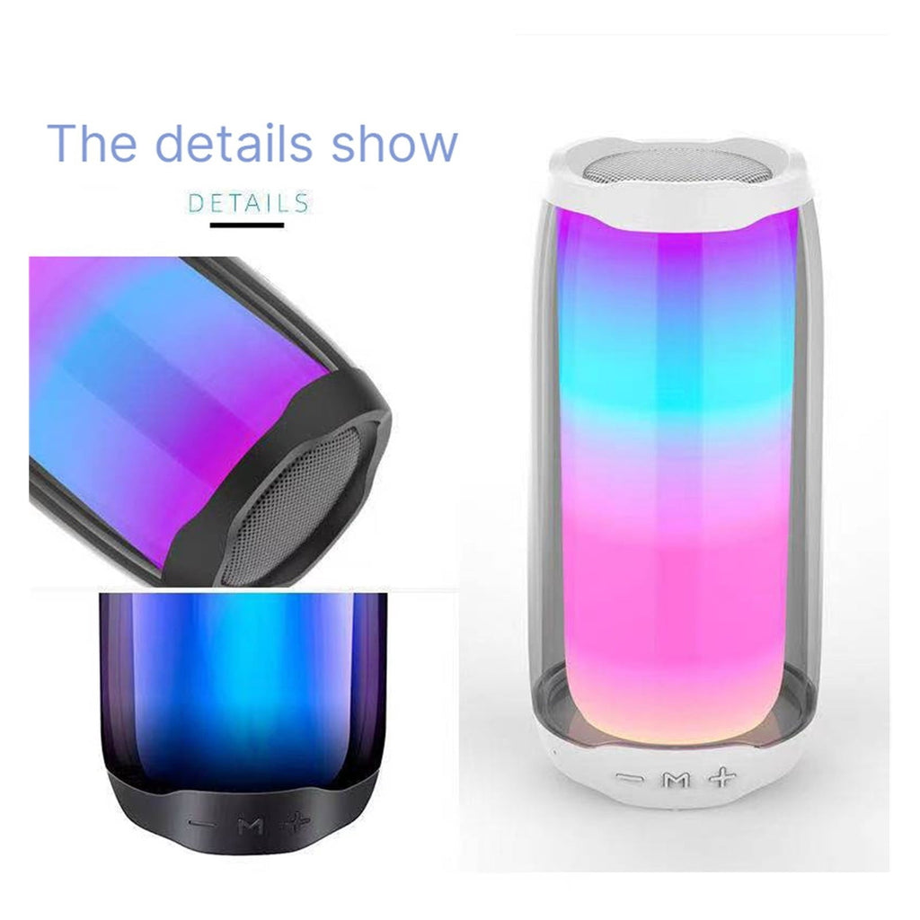 LED Light Speaker Portable Bluetooth Outdoor Loundspeaker Subwoofer FM Radio Sound Dazzling Lights Desktop Card Subwoofer ,Bike Audio