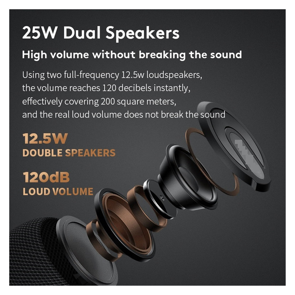 25W Wireless Speaker Mini Portable Waterproof Wireless Bluetooth Speaker Bass Stereo Music Outdoor Travel Home Party Speaker ,Quality Sound