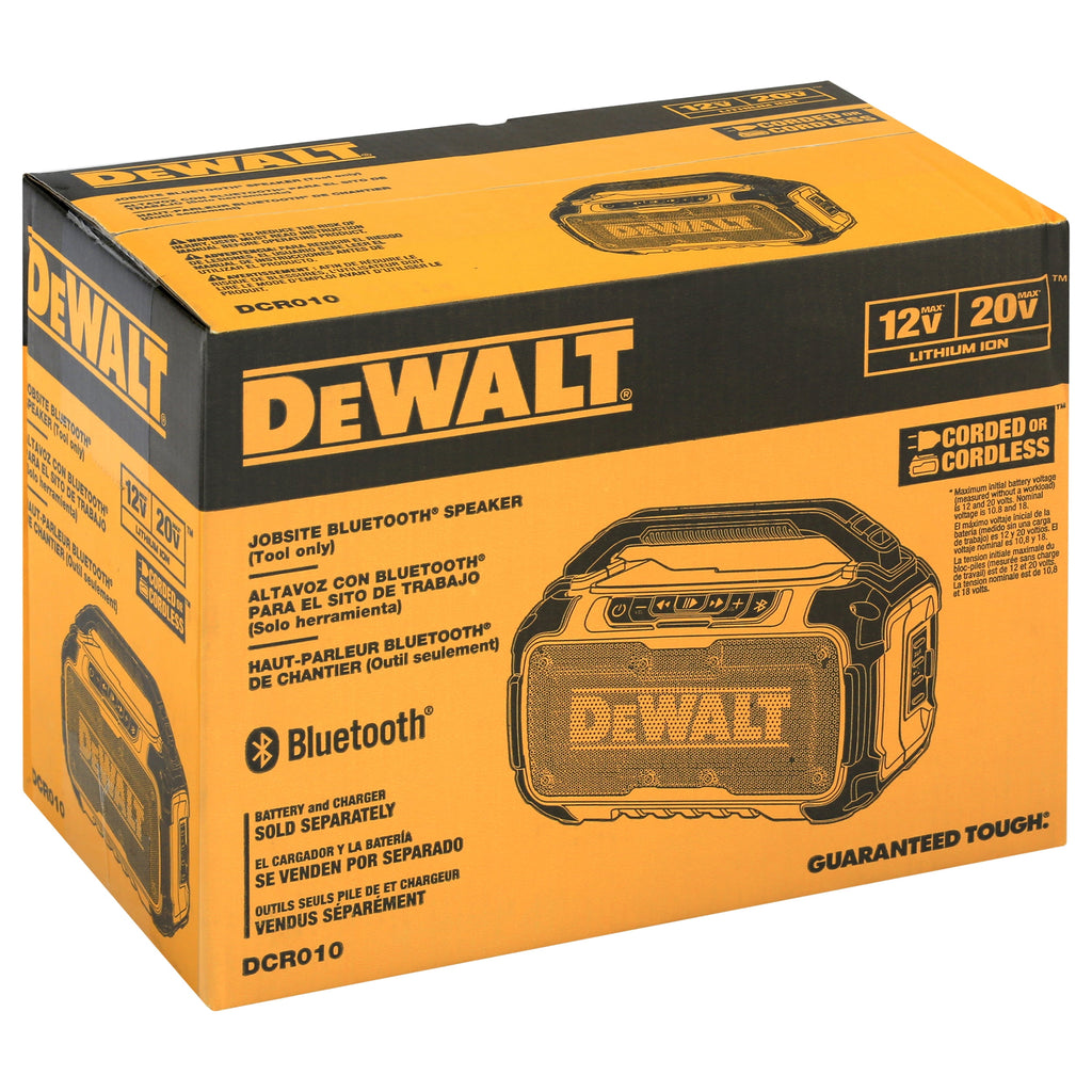 DeWalt 20V Max Jobsite Bluetooth Speaker for Jobsite