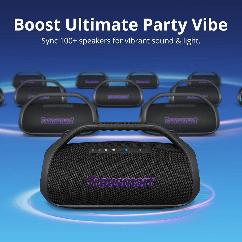 Outdoor Portable Bluetooth Speaker, 90W Loud Sound, Waterproof Outdoor Party Speaker with TWS Stereo, 26H Playtime, LED Lights Wireless Speaker for Beach Camping Backyard