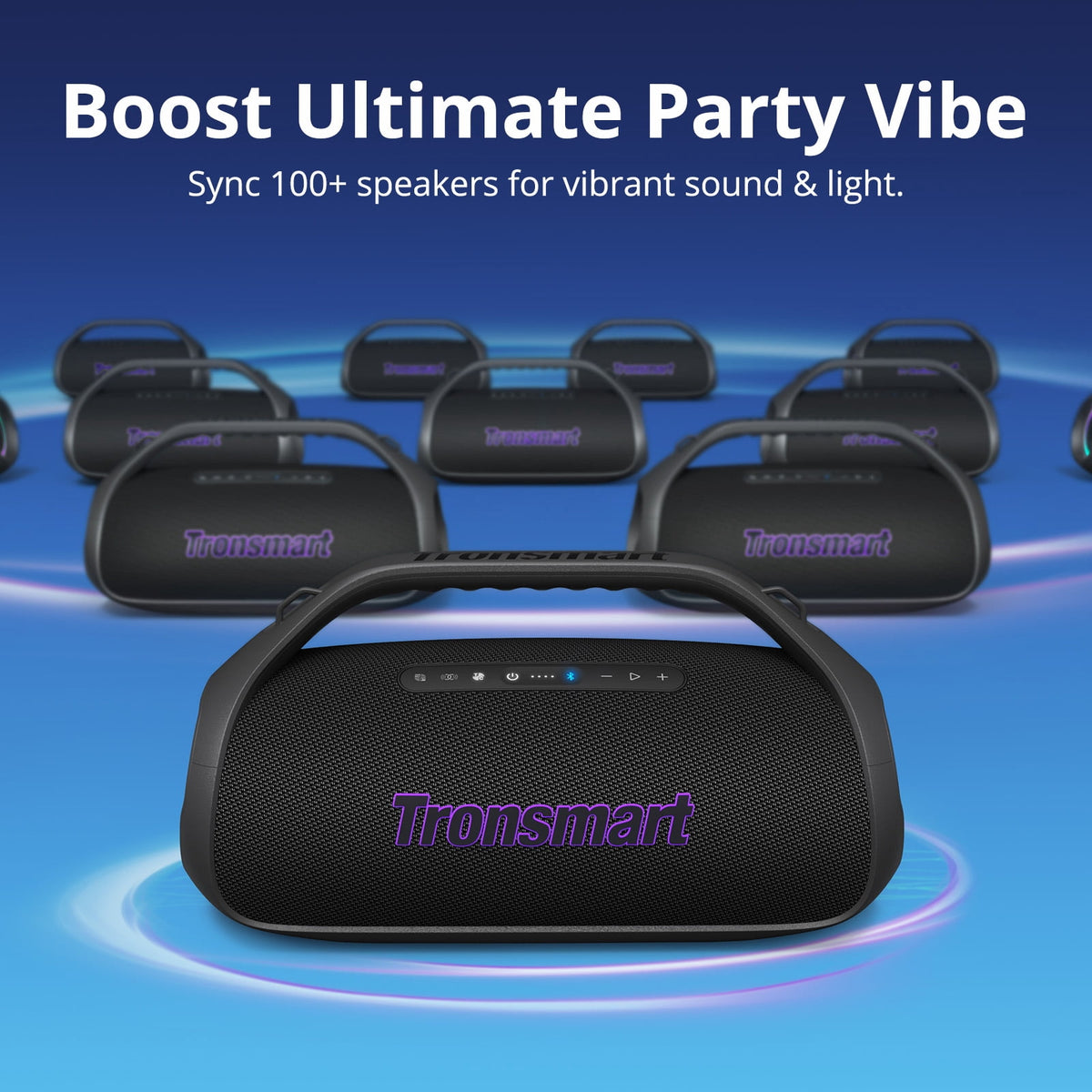 Outdoor Portable Bluetooth Speaker, 90W Loud Sound, Waterproof Outdoor Party Speaker with TWS Stereo, 26H Playtime, LED Lights Wireless Speaker for Beach Camping Backyard