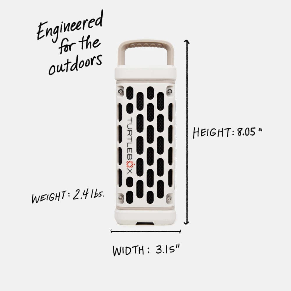 Turtlebox Ranger Li-Ion Battery-Powered Ultra-Portable Speaker, River Rock