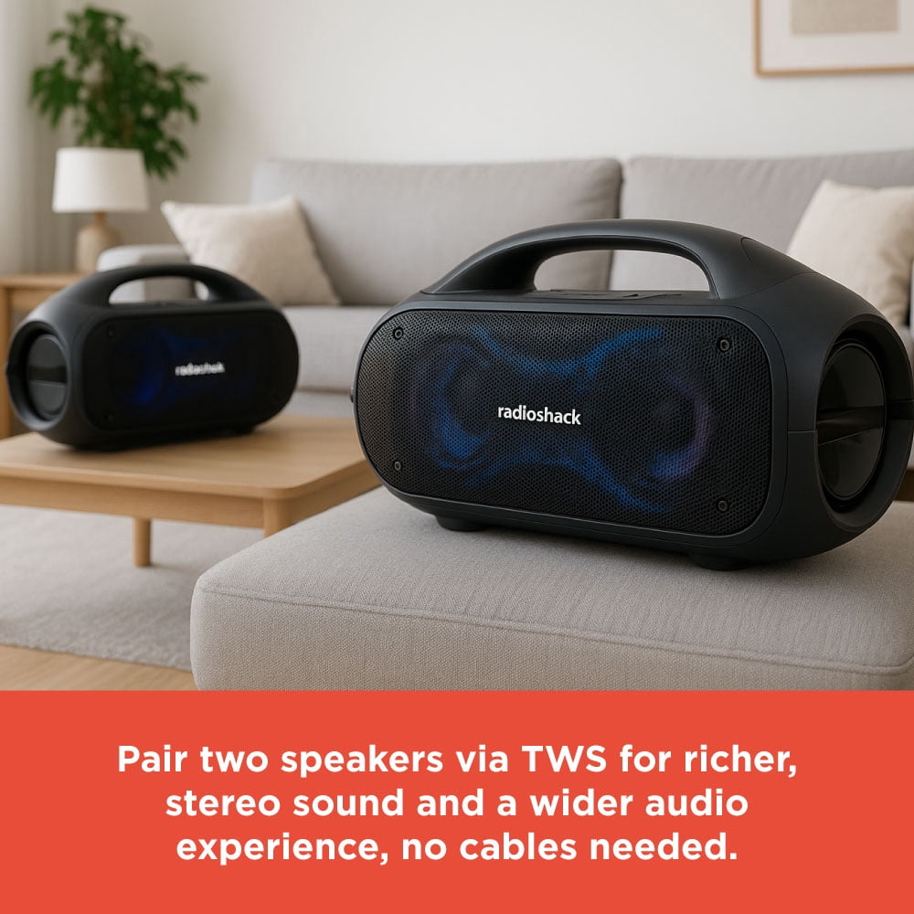 RadioShack 60W Black and Gray Wireless Speaker