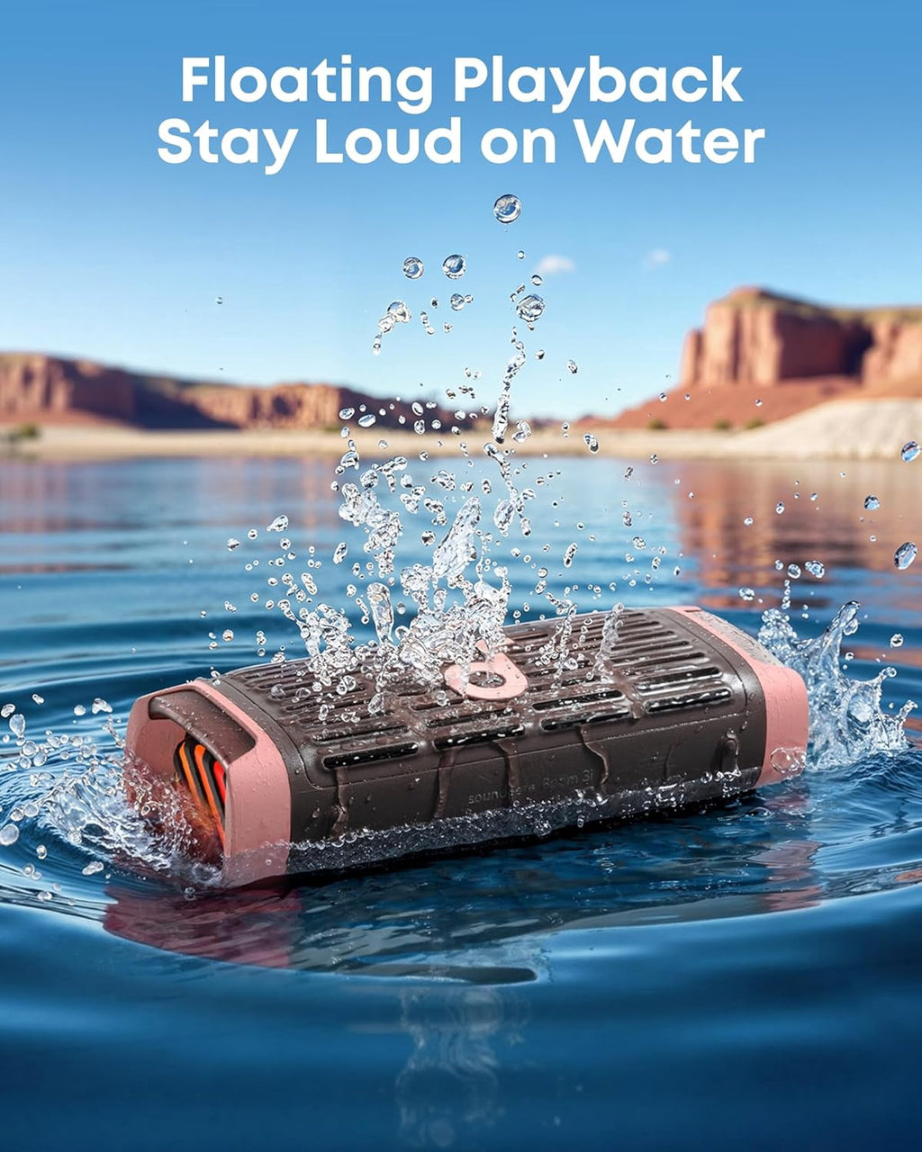 Soundcore Boom 3i by Anker, Rugged Outdoor Speaker, IP68 Waterproof, Floating Playback, Saltwater-Resistant, BassUp 2.0, 50W, Bluetooth 5.3, 16H Playtime, Tws, Kayak/Fishing/Camping