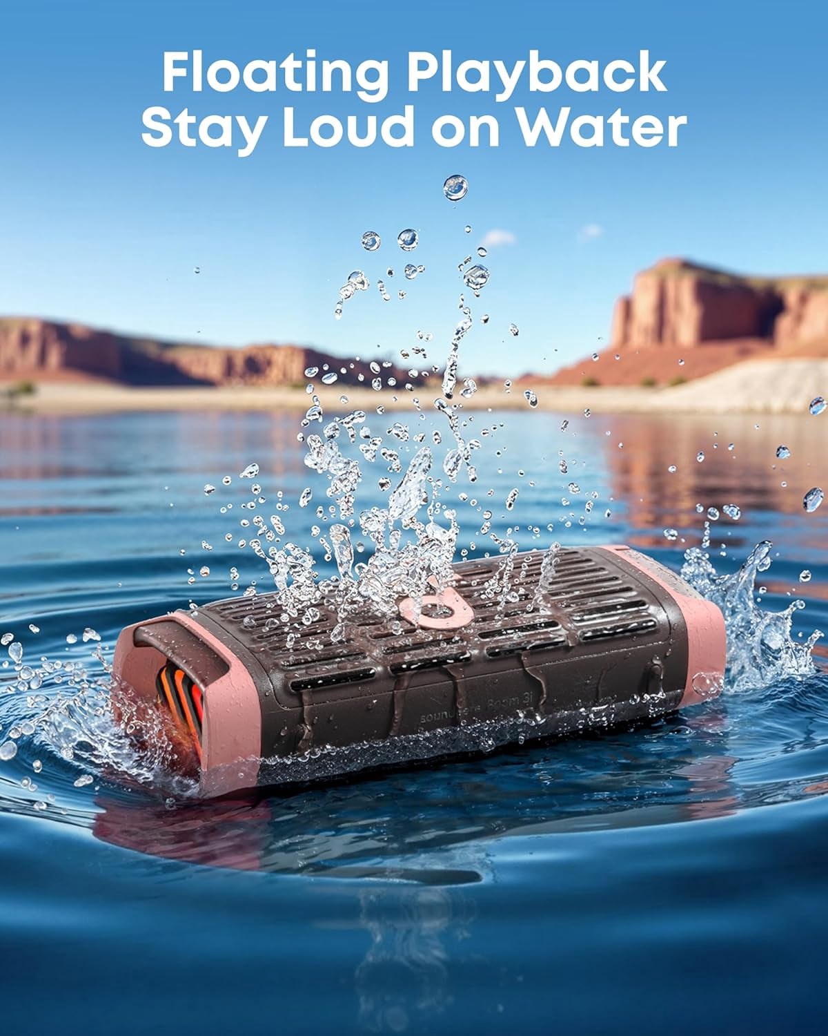 Soundcore Boom 3i by Anker, Rugged Outdoor Speaker, IP68 Waterproof, Floating Playback, Saltwater-Resistant, BassUp 2.0, 50W, Bluetooth 5.3, 16H Playtime, Tws, Kayak/Fishing/Camping