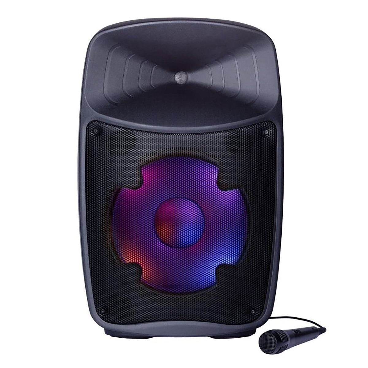 ION Pro Glow Ultra High-Power Portable Bluetooth PA Speaker with Lights, Sonic Wide Audio, and Microphone, Black
