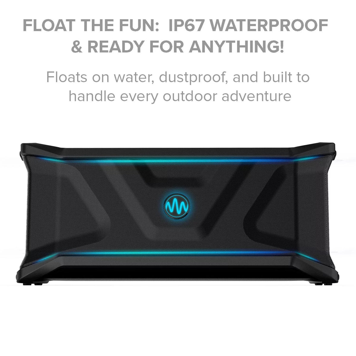 Gemini SOSP-600 Waterproof IP67 Floating Bluetooth Speaker, 1 Speaker, Black