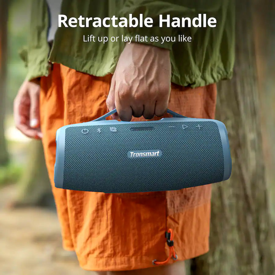Tronsmart Mirtune S100 Portable Bluetooth Outdoor Speaker, Powerful 50W Sound and Enhanced Bass, 20H Playtime, IPX7 Waterproof-Black