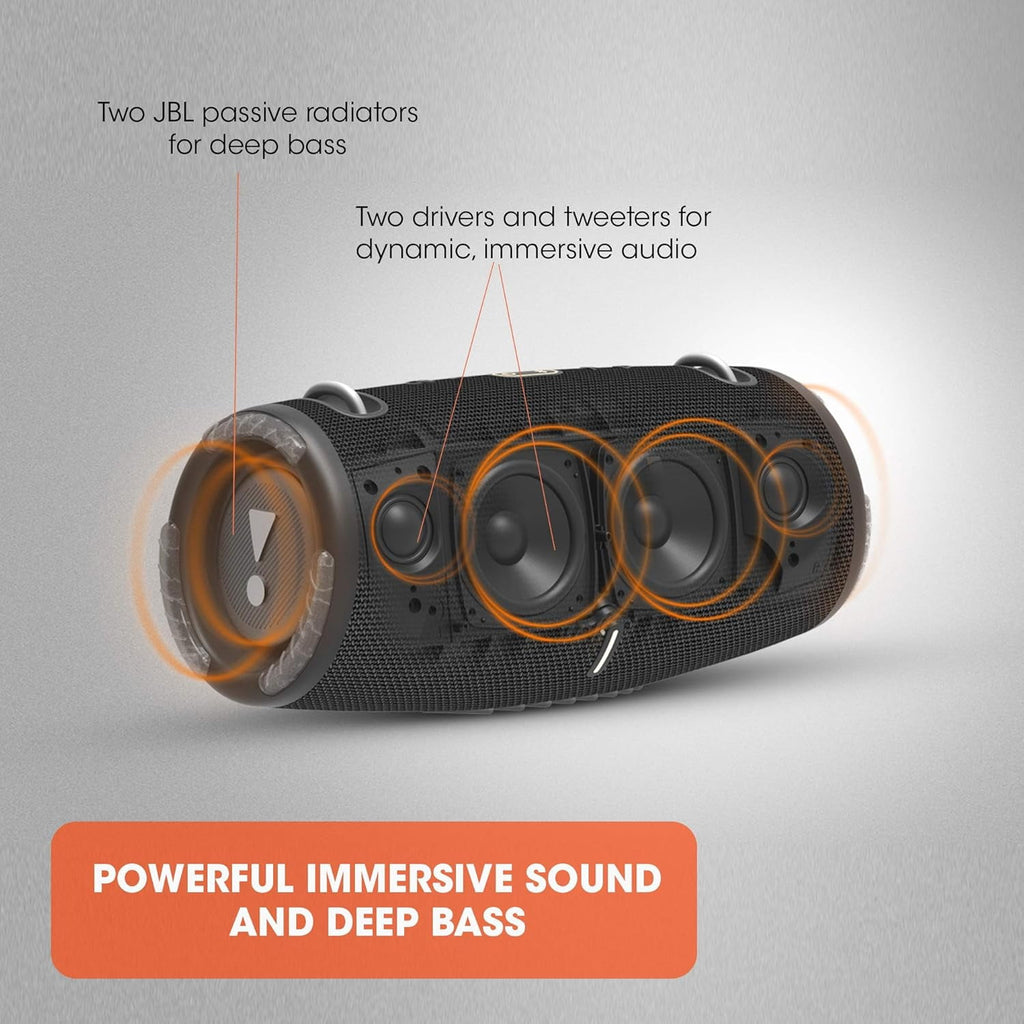 JBL Xtreme 3 - Portable Bluetooth Speaker, Powerful Sound and Deep Bass, IP67 Waterproof, 15 Hours of Playtime, Powerbank, PartyBoost (Black) (Sold without manufacturer warranty)