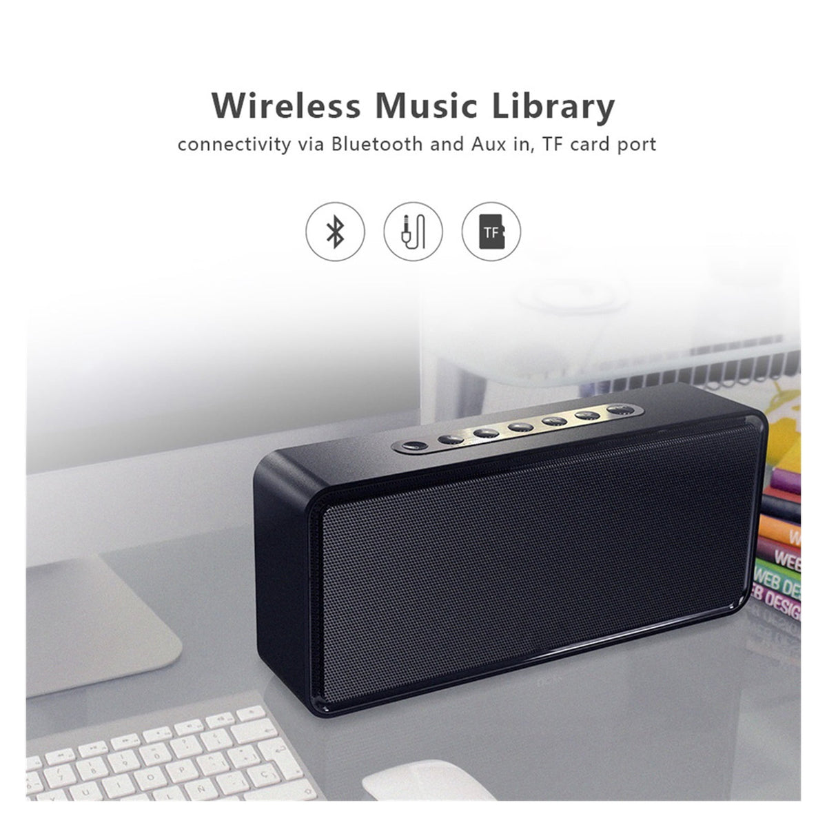 Portable Sound Box Bluetooth Speaker Wireless Dual Driver 3D Stereo Bass Subwoofer Home Loud Speaker Music Box ,Bike Audio
