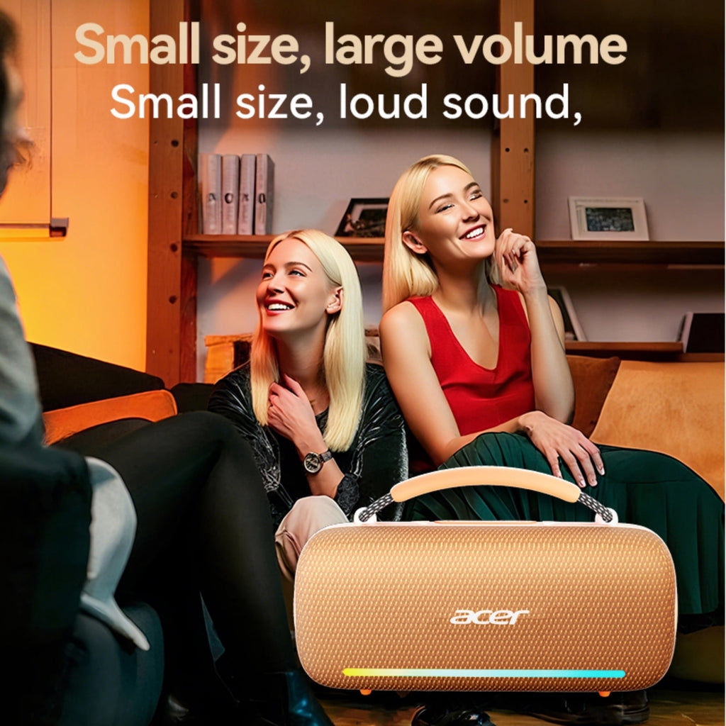 Acer Portable Bluetooth Speakers Waterproof with Stereo Sound Wireless Handheld, for Home Outdoors Travel