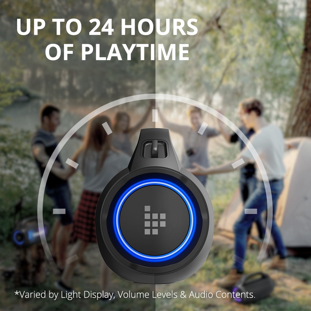 Tronsmart Bang SE Portable Speaker Waterproof, 40W Stereo Deep Bass, Colorful LED, IPX6, 24H Playtime, Lightweight Portable Design, Wireless Bluetooth Speaker for Party/Outdoor/Travel