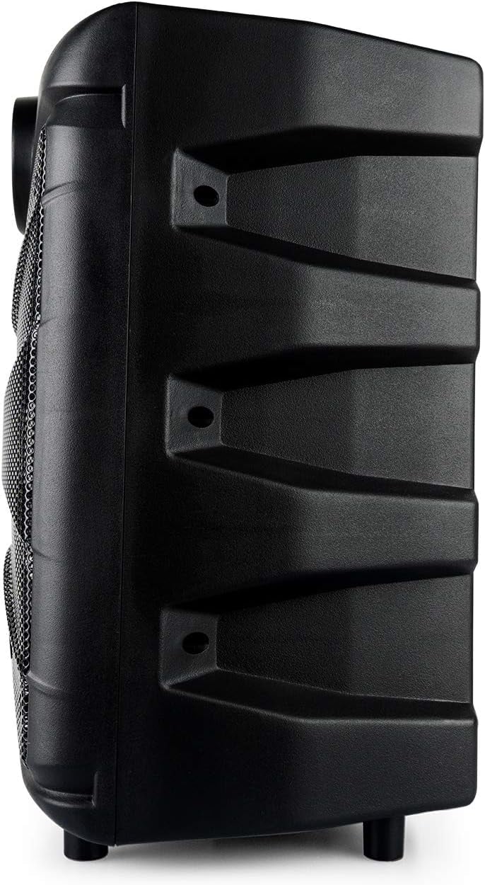 Dolphin SP-850RBT 8-in Portable Bluetooth Party Speaker with Mic, Lights, FM Radio, USB, Rechargeable Battery
