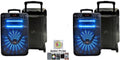 2 Mr Dj ART Bluetooth Speaker 12" Portable Speaker with Bluetooth/Rechargeable Battery and App Control