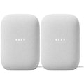 Google GA01420-US Nest Audio Smart Speaker 2 Pack Chalk with Privacy Controls and Superior Sound