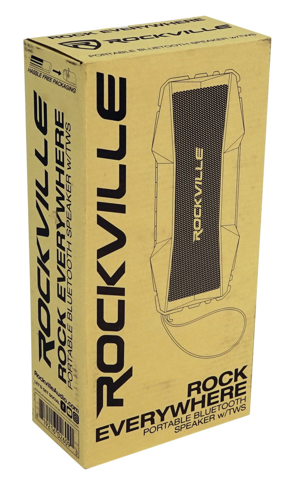 (2) Rockville ROCK EVERYWHERE Portable Bluetooth Speakers Wireless Stereo Sound