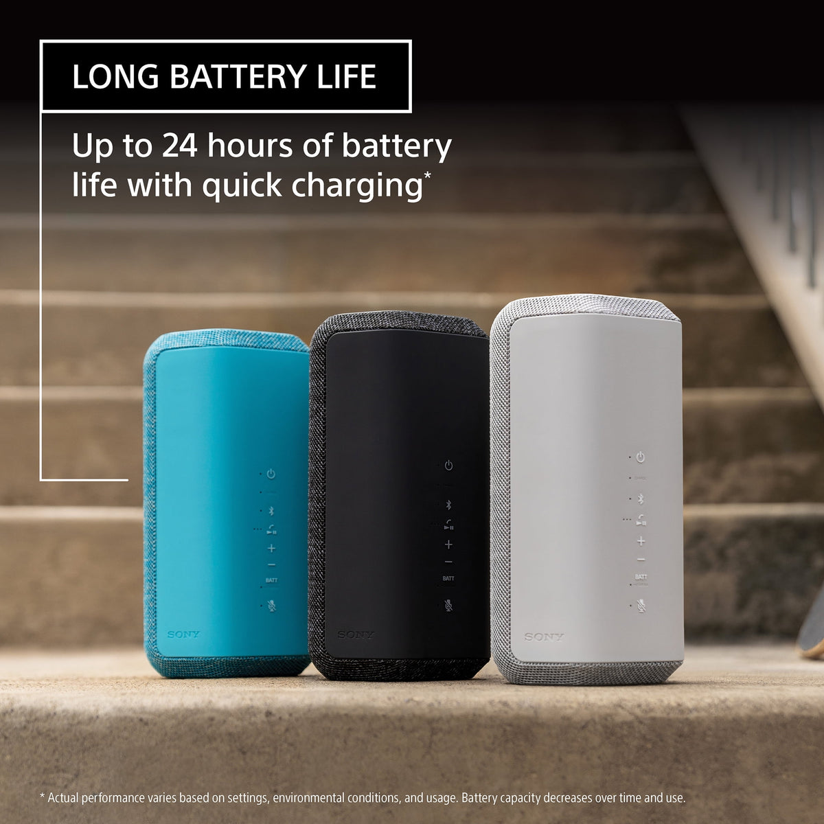 Sony SRS-XE300 Wireless Portable BLUETOOTH Speaker, IP67 Water-resistant, Dustproof and Shockproof, Black