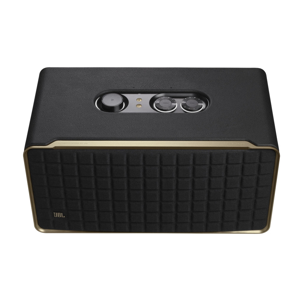 Restored JBL Authentics 500 - Hi-fidelity smart home speaker with Wi-Fi, Bluetooth and Voice Assistants with retro design - Black (Refurbished)