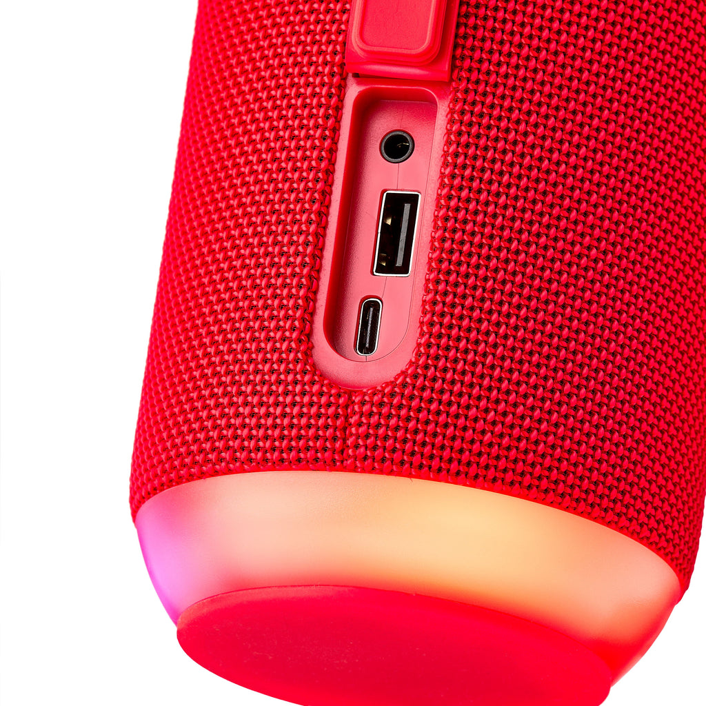 onn Large Rugged Speaker with Bluetooth Wireless Technology and LED Lighting, Camo