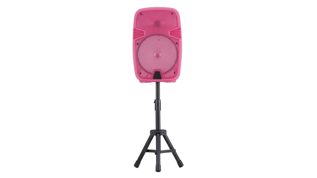 Portable BT Wireless Party Speaker with Translucent Light & Stand - Choose 8" (5 Colors) or 12", Includes Wired Mic, Remote, TWS, BT ConnectionUSB/TF/FM for Karaoke & Outdoor