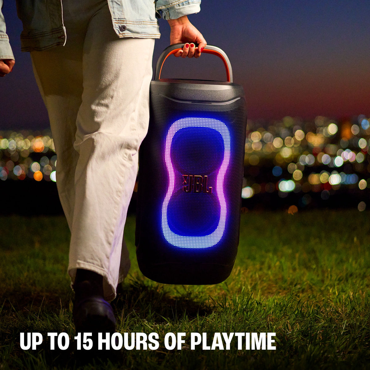 JBL PartyBox 130 - Portable party speaker with JBL legendary sound, a dynamic lightshow and a foldable ergonomic handle - Black