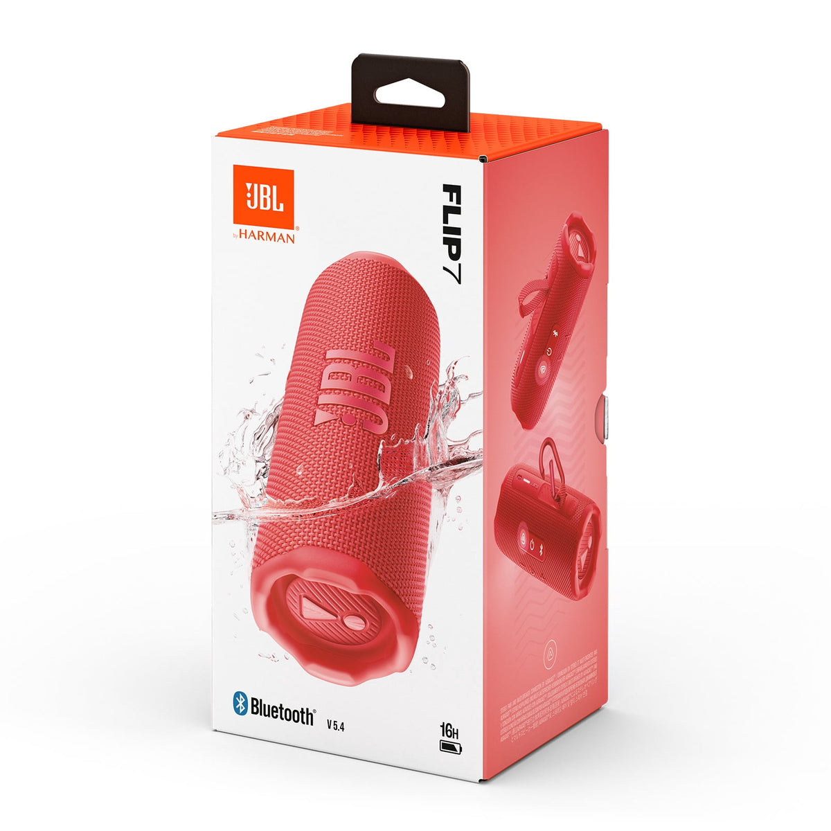 JBL Flip 7 Portable Waterproof Drop-Proof Speaker with AI Sound Boost, 2 Speakers, Black