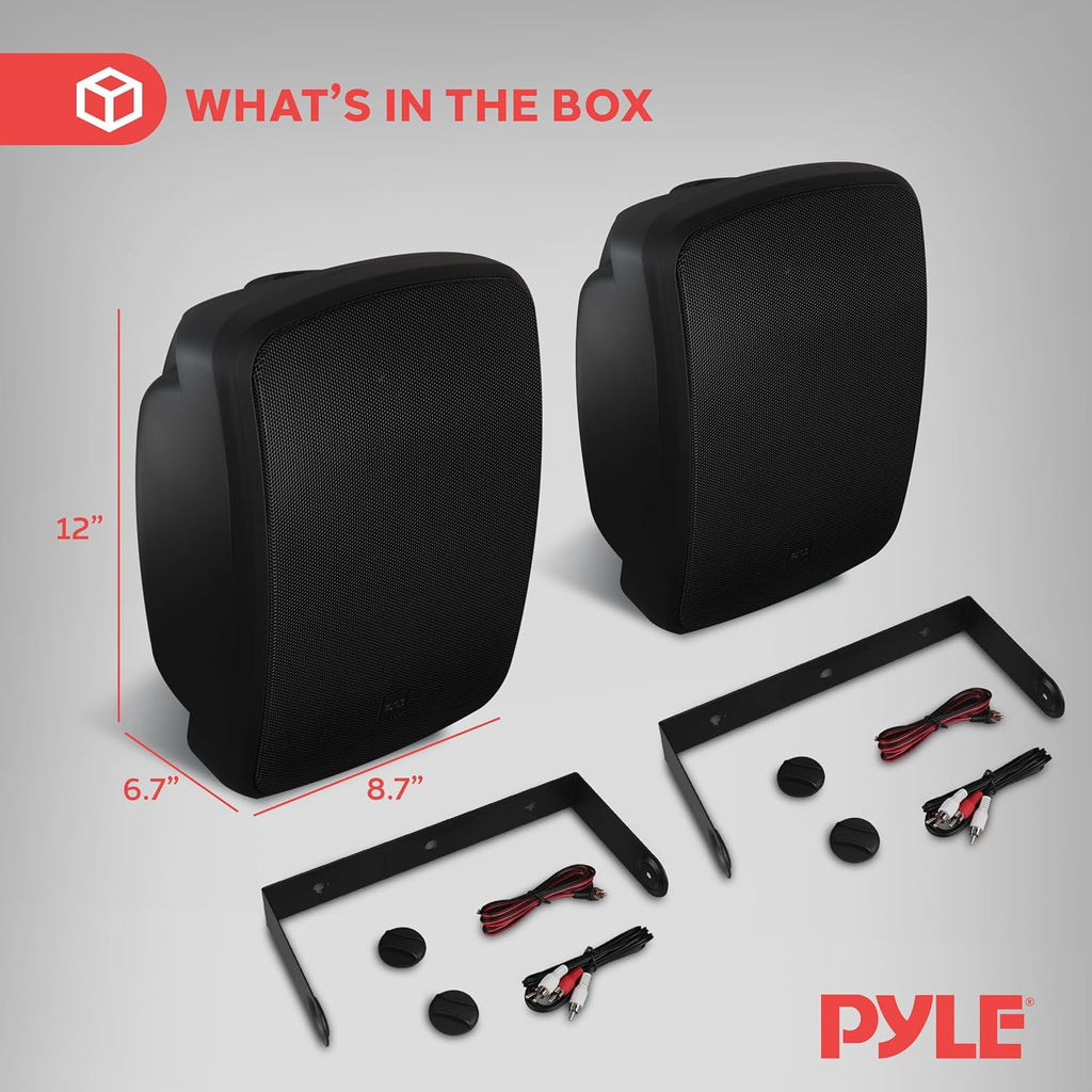 Pyle Audio 6.5 Inch Waterproof Bluetooth Indoor/Outdoor Speakers, Set of 2