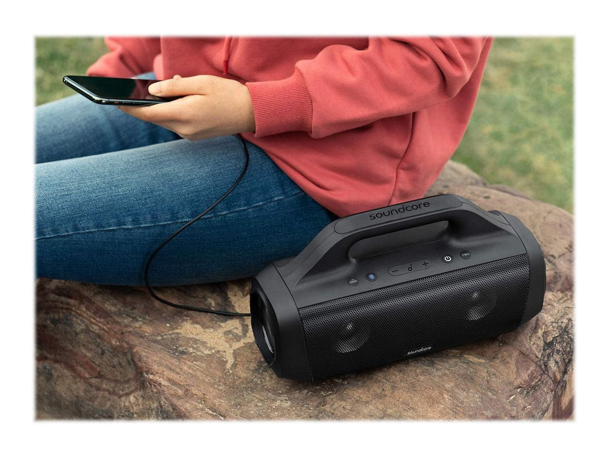 Anker Soundcore Motion Boom Portable Outdoor Bluetooth Speaker with Titanium Drivers IPX7 Waterproof 24H Playtime, Black