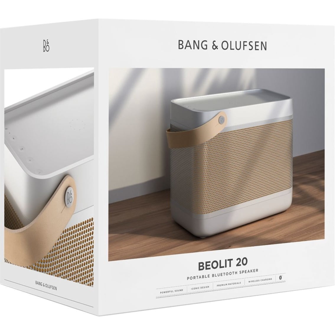 (Open Box) Bang & Olufsen Beolit 20 Portable Bluetooth Speaker System, Mist Gray