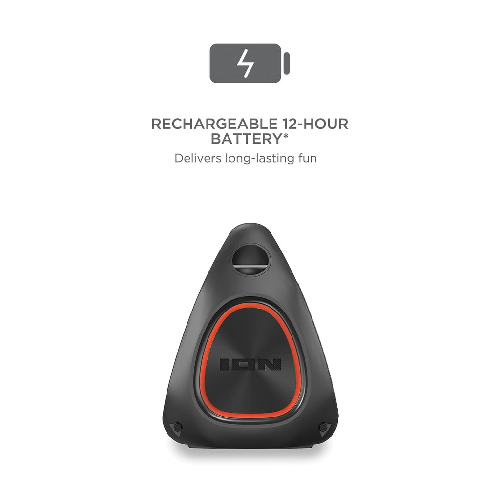 ION Uber Boom Ultra Portable Bluetooth Boom Box with Speakerphone, Lights, and Stereo-Link