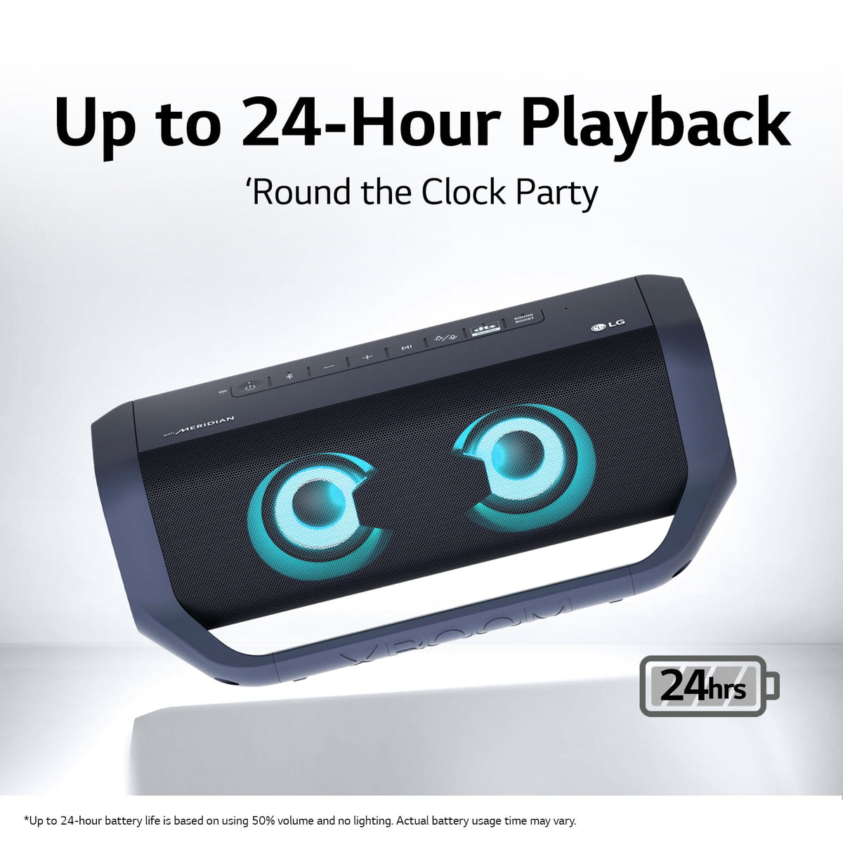 Pre-Owned LG XBOOM Go P7 Portable Wireless Bluetooth Outdoor/Party Speaker - Black, Large