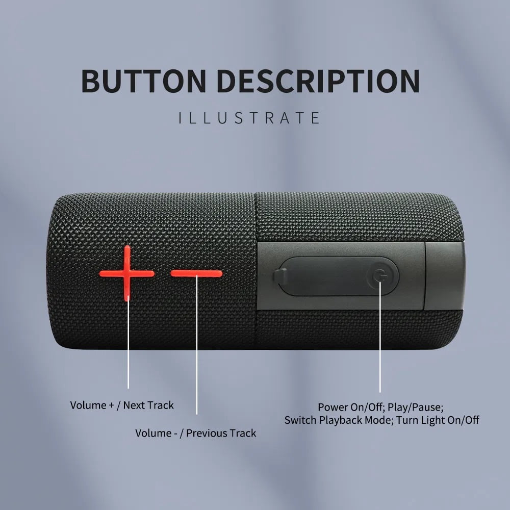 2 in 1 Magnetic Split Bluetooth Speaker, 20W Waterproof Dual Splittable Wireless Stereo with 24H Playtime, True Wireless Pairing for Home