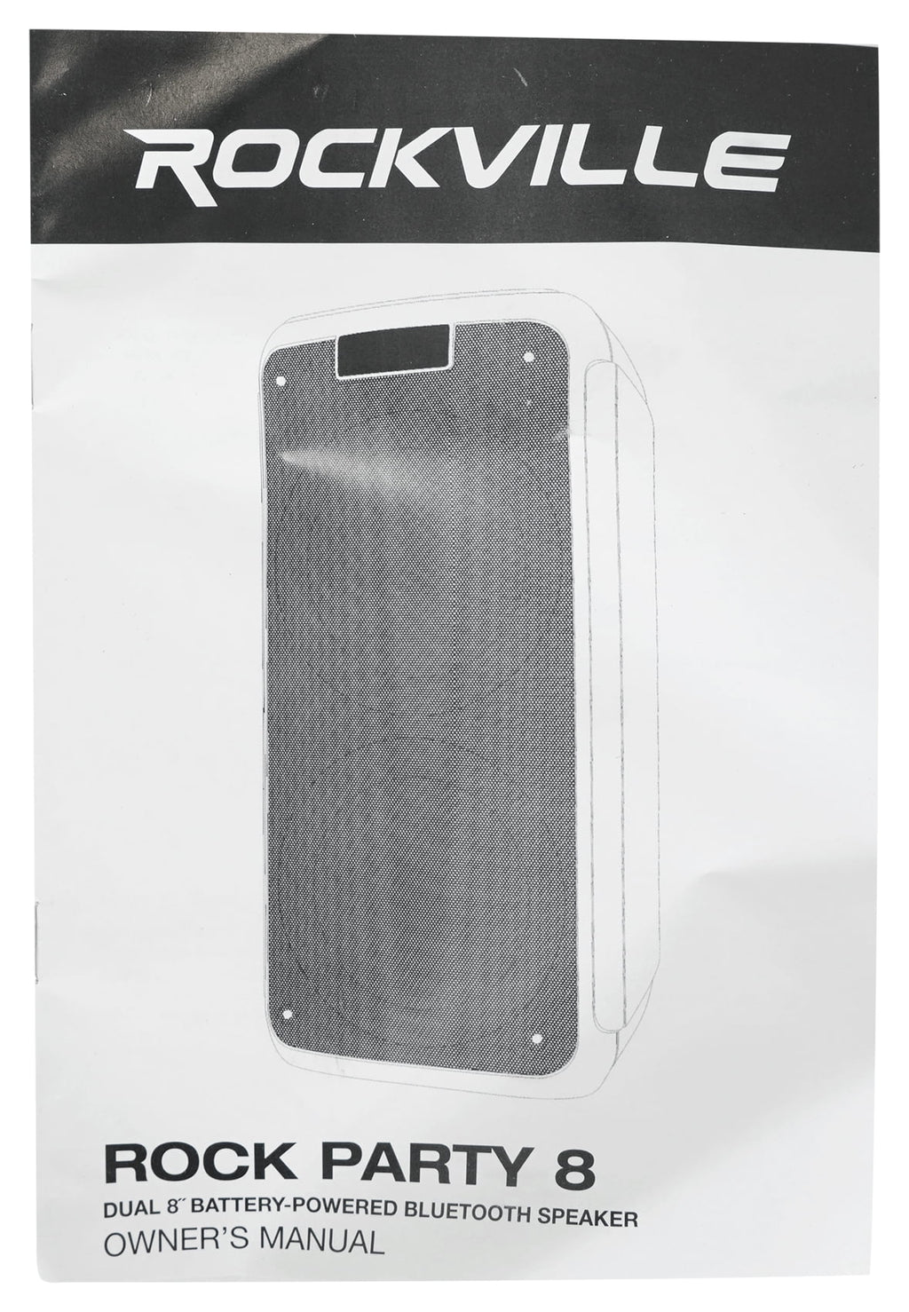 Rockville ROCK PARTY 8 Dual 8" Battery Powered Home / Portable Bluetooth Speaker