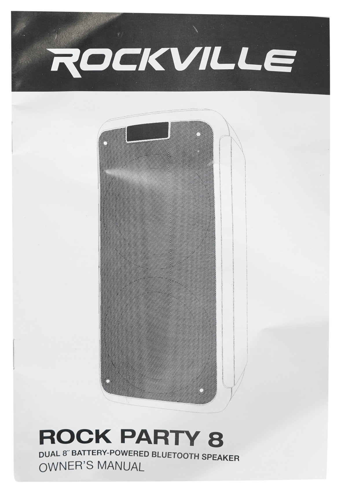 Rockville ROCK PARTY 8 Dual 8" Battery Powered Home / Portable Bluetooth Speaker