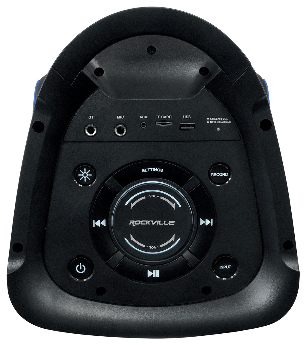 (2) Rockville BASS PARTY 65 Rechargeable LED Bluetooth Speakers w/Wireless Link