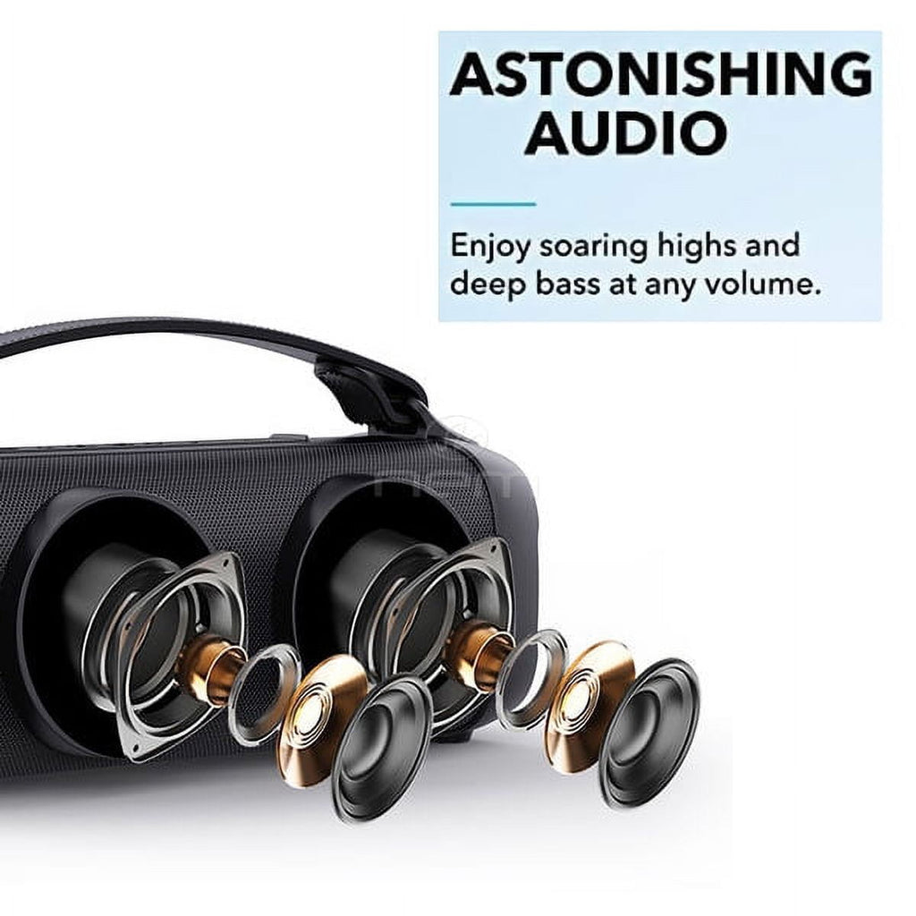 For Universal Outdoor Waterproof 2.5" Woofer Portable Boombox Wireless Bluetooth Stereo with Light Speaker Red
