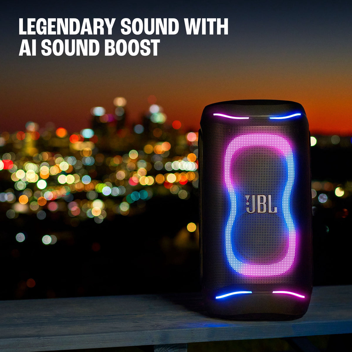 JBL PartyBox 130 - Portable party speaker with JBL legendary sound, a dynamic lightshow and a foldable ergonomic handle - Black