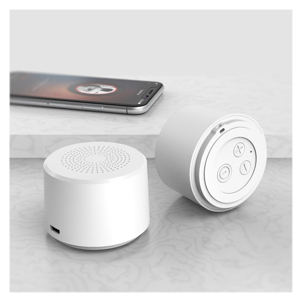 Round Portable Mini Wireless Bluetooth Speaker Subwoofer Smart Voice Control Portable Bluetooth Speaker 5.0 ,Easy to Use