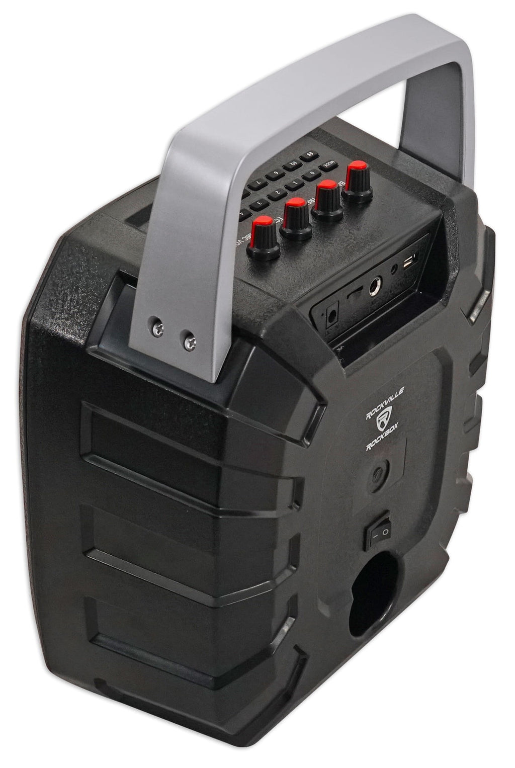 Rockville ROCKBOX 6.5-Inch 100W Portable Rechargeable Bluetooth Speaker, 6000mAh Battery, USB, SD, FM Radio and Mic Input