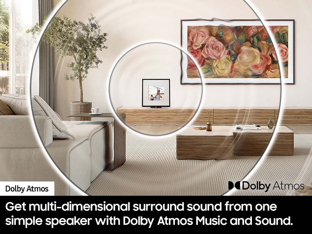 Samsung Music Frame Dolby ATMOS Smart Speaker - HW-LS60D/ZA, 6 Speakers, Black