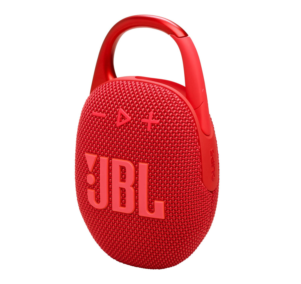 JBL Clip 5 Bluetooth Speaker and divvi! Protective Case Bundle - Red