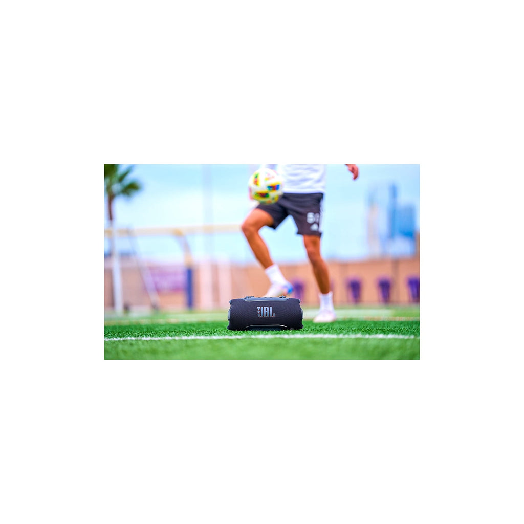 JBL Xtreme 5 - Portable waterproof speaker with massive legendary JBL sound, ambient edge lighting, and a convenient shoulder strap - Black